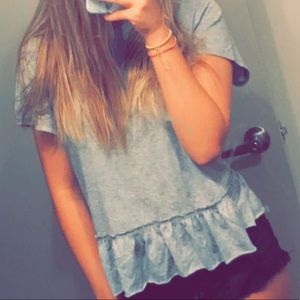 Abercrombie Grey Top